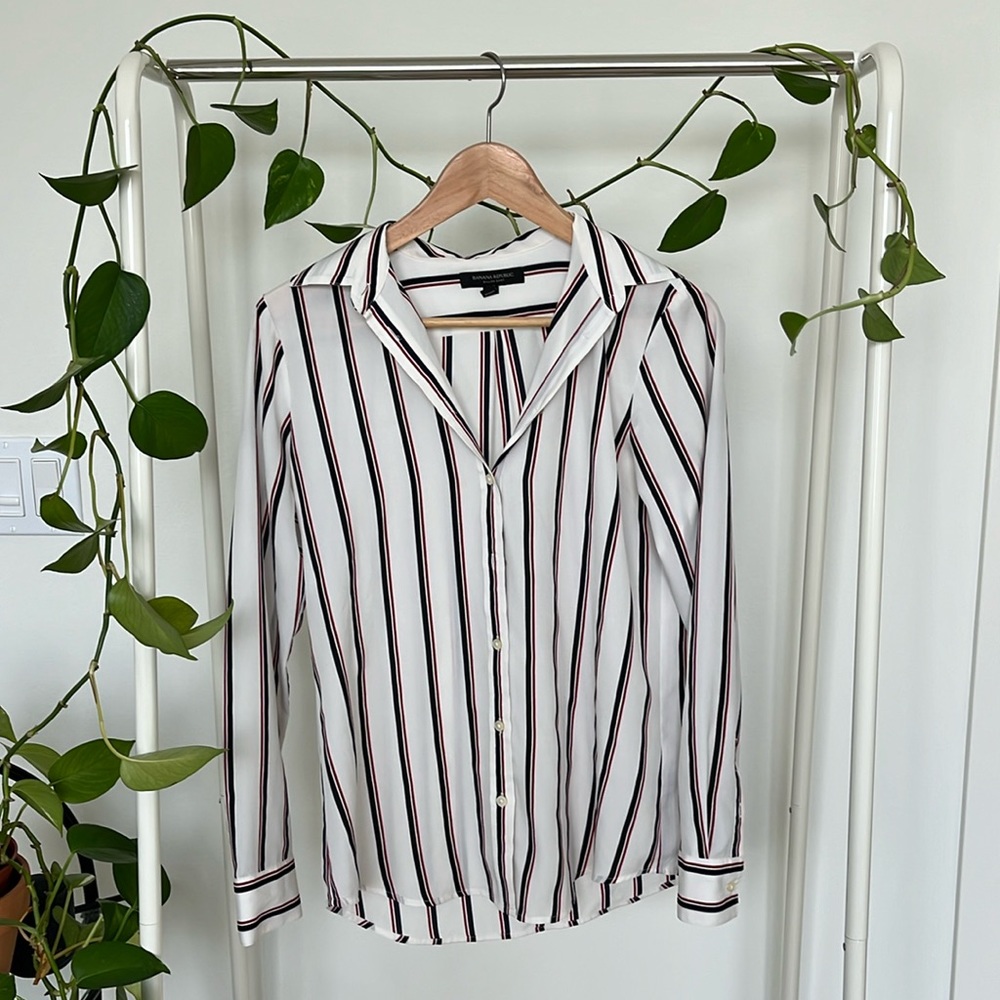 Banana Republic Dillon Button Up Striped XS